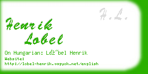 henrik lobel business card